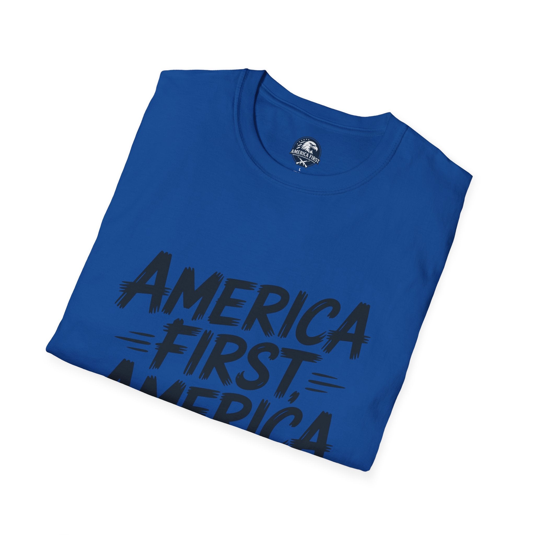 America First America Only T-Shirt — Patriotic Political Slogan Tee