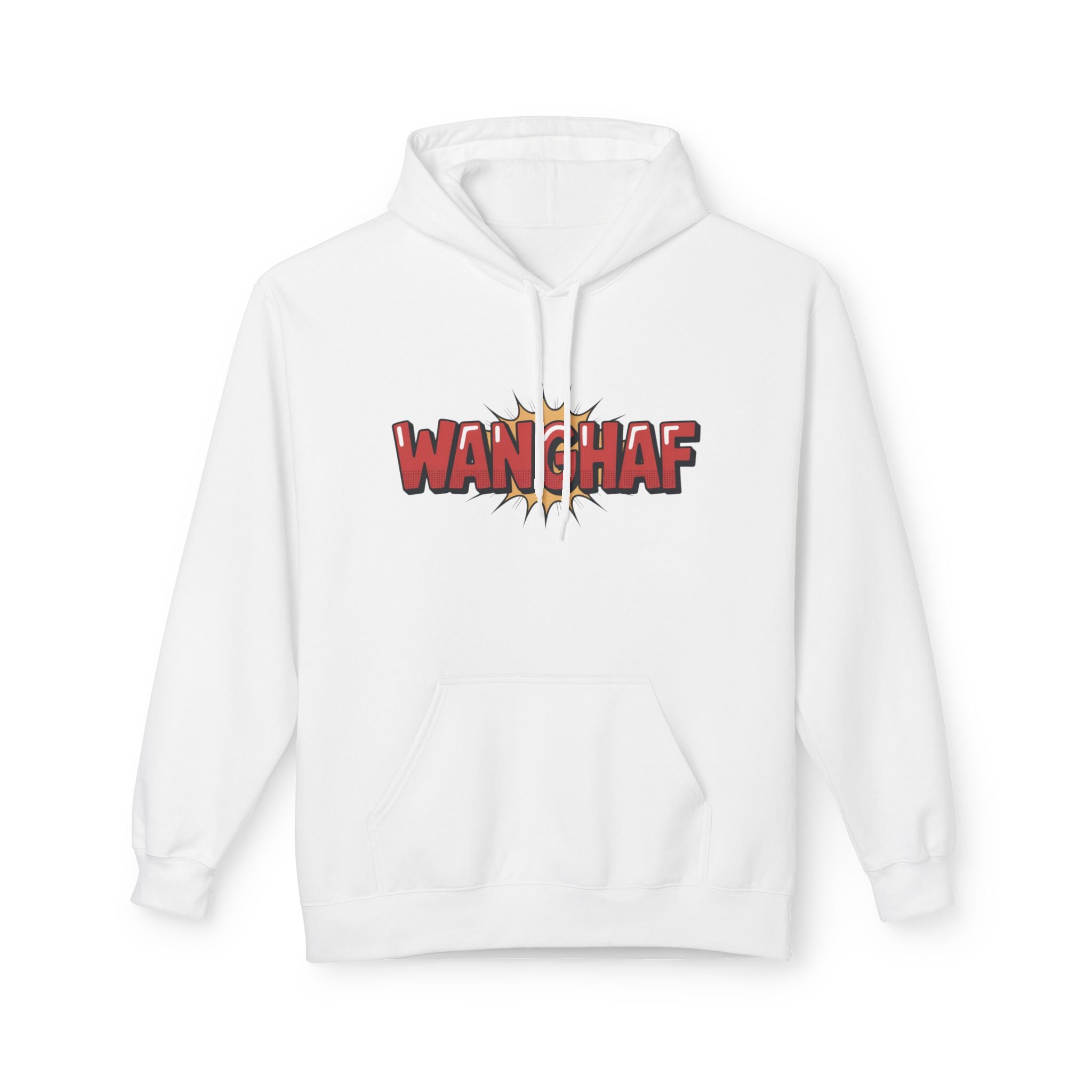 WANGHAF Graphic Hoodie – Bold Retro Comic Text Design
