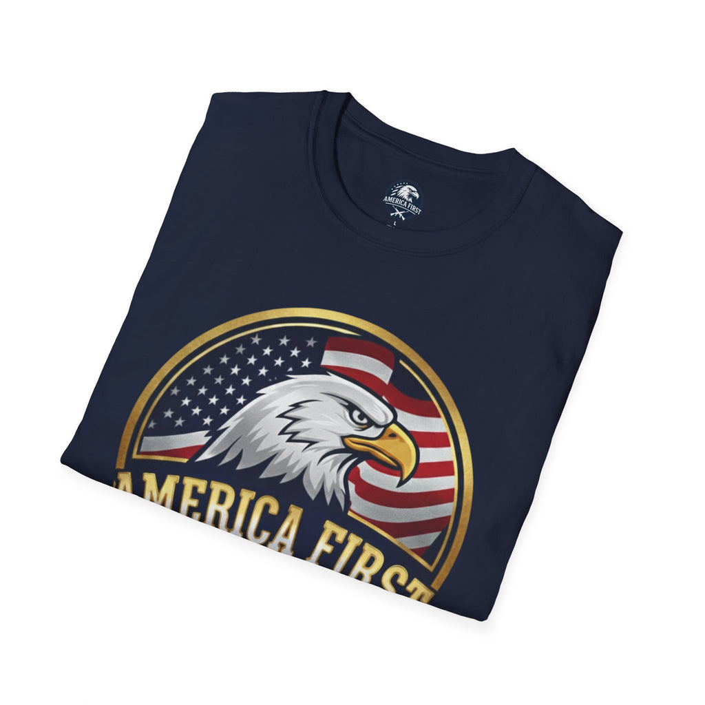 America First Eagle T-Shirt — Patriotic USA Flag Graphic Tee