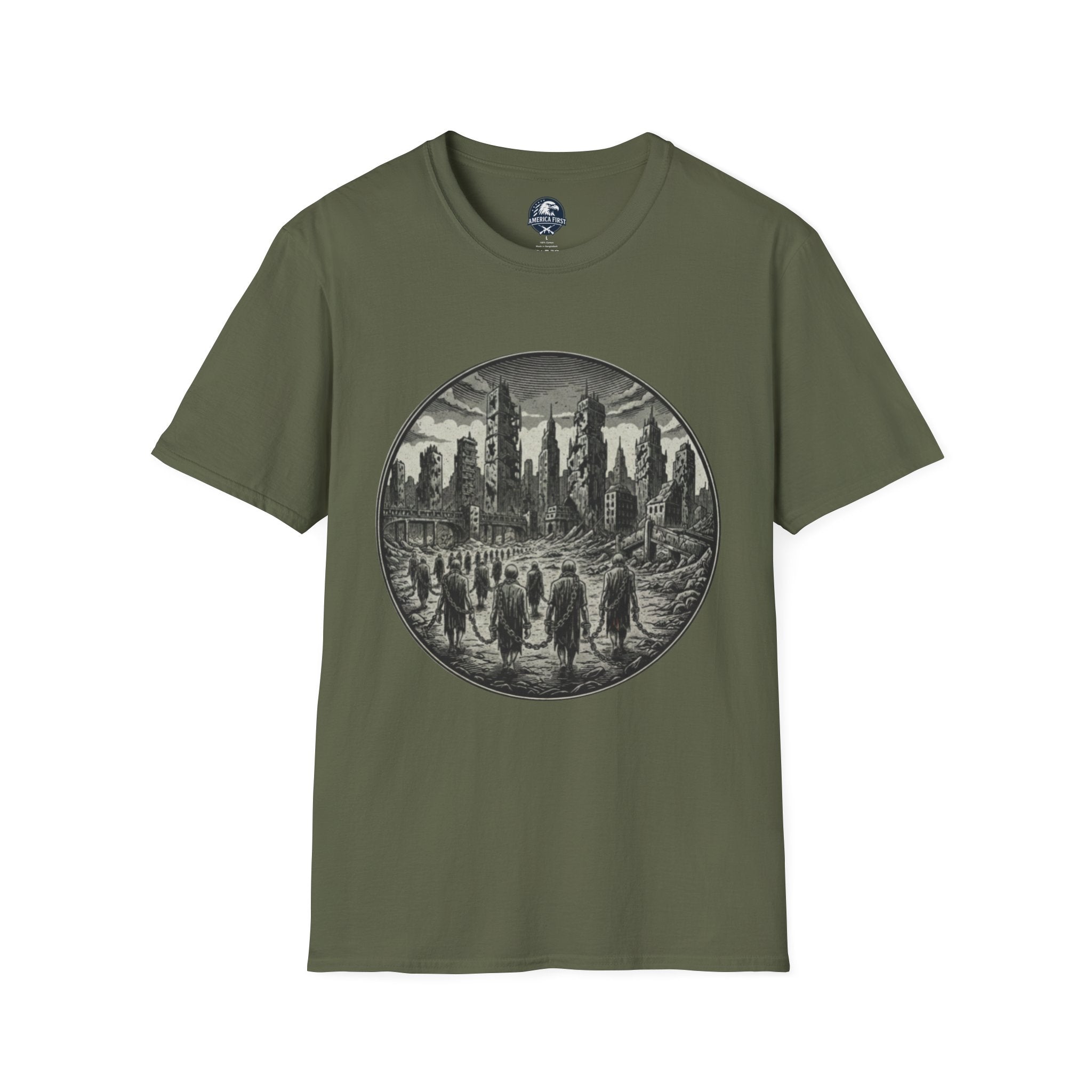 Chain Migration T-Shirt — Dystopian Urban Pilgrims Graphic Tee