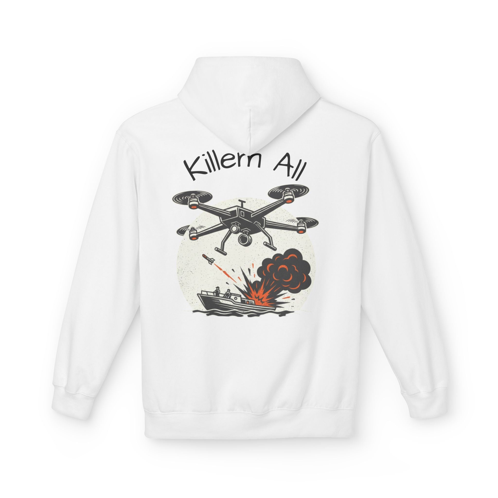 Hoodie - 'Killem All' Drone Attack Graphic Pullover