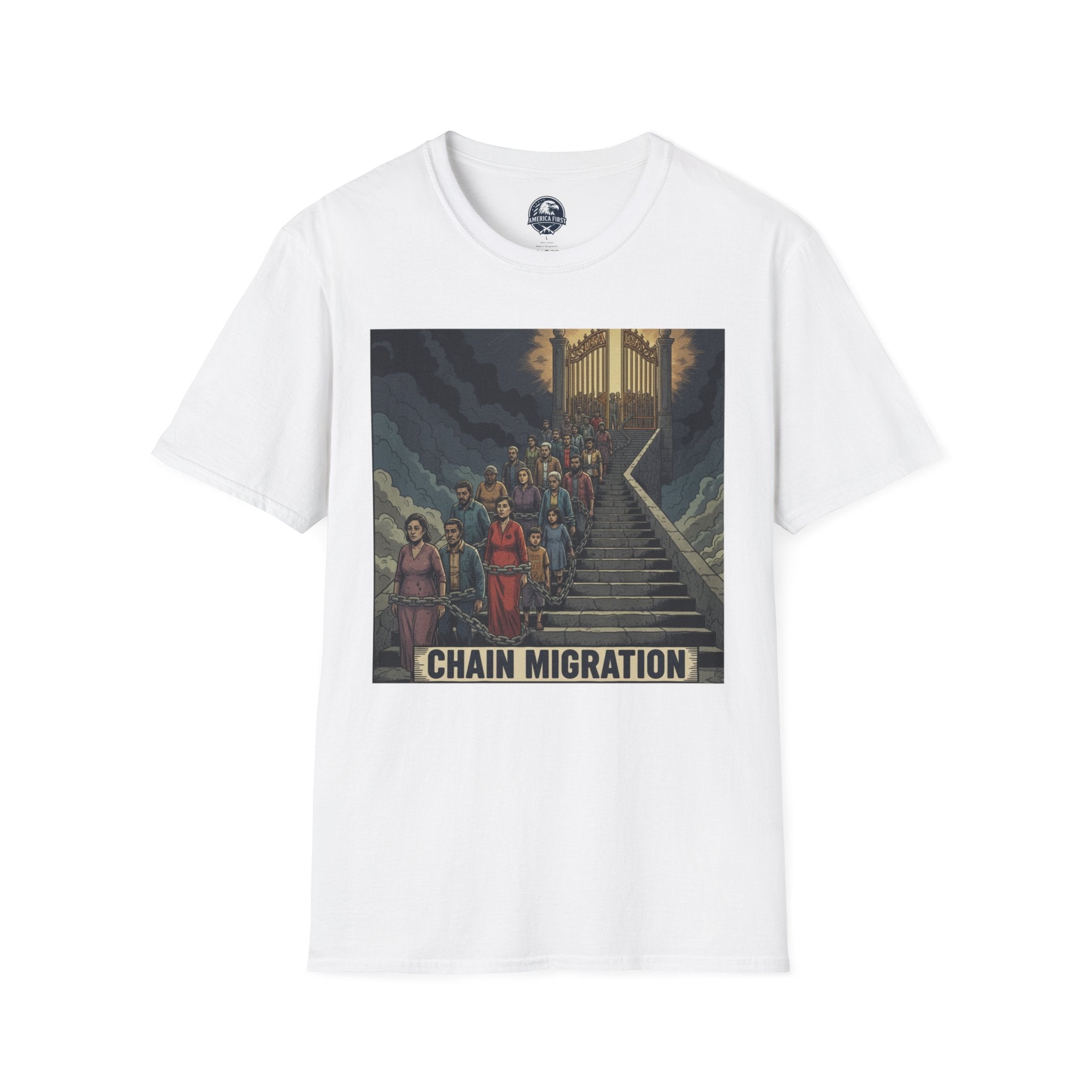 "Chain Migration II" Vintage Protest Art Tee