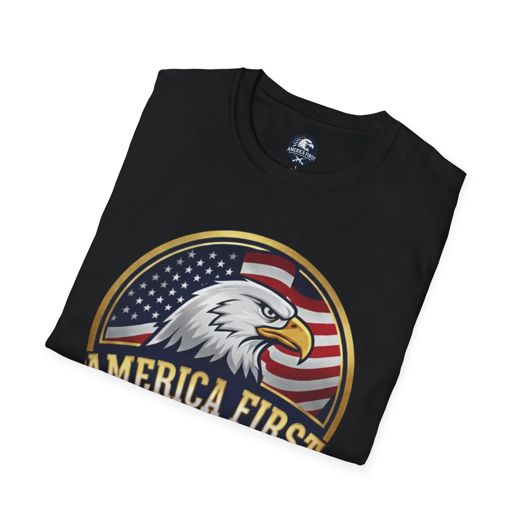 America First Eagle T-Shirt — Patriotic USA Flag Graphic Tee