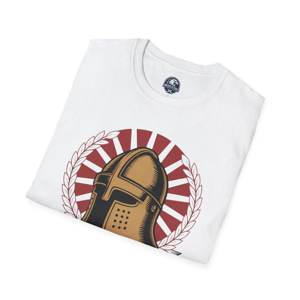 Crusader Helmet Graphic T-Shirt — "Bring Back the Crusades" Vintage Medieval Design