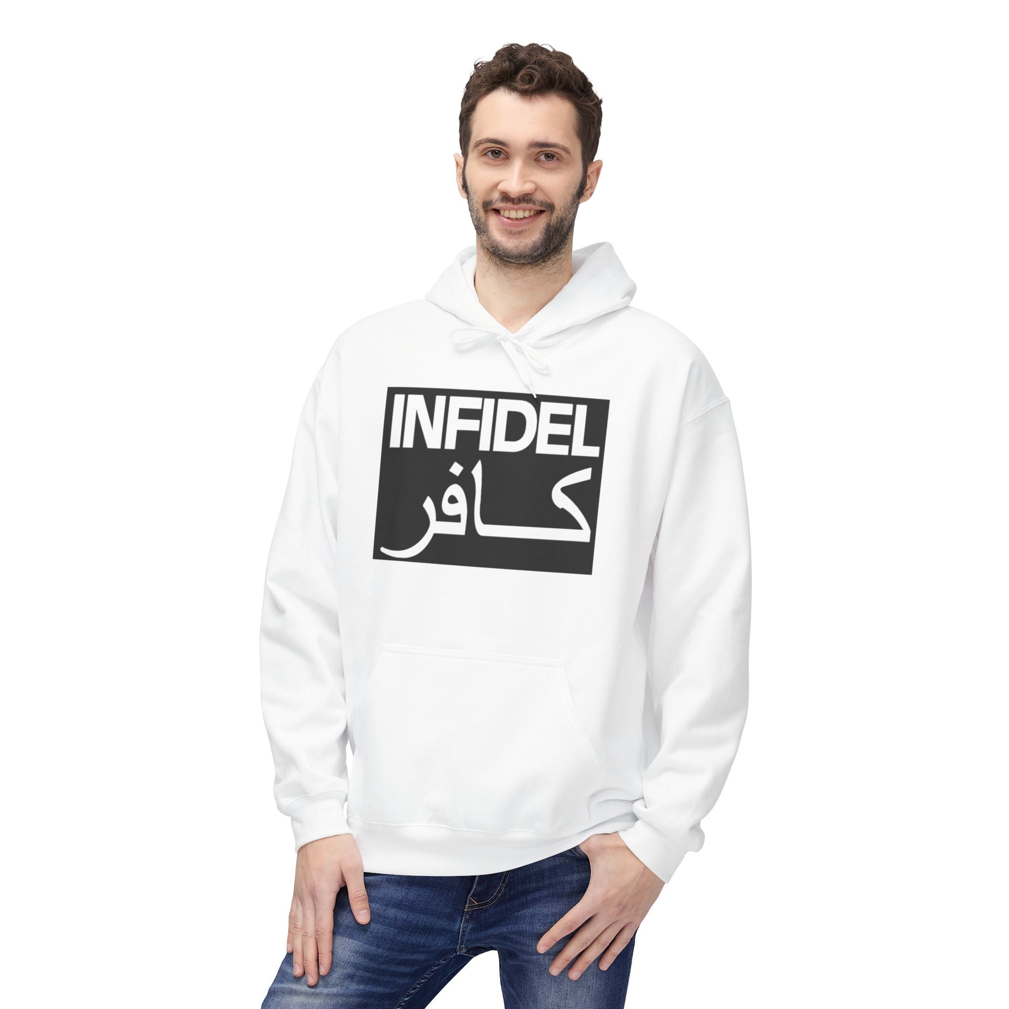 Infidel Arabic Logo Hoodie – Bold Statement Pullover