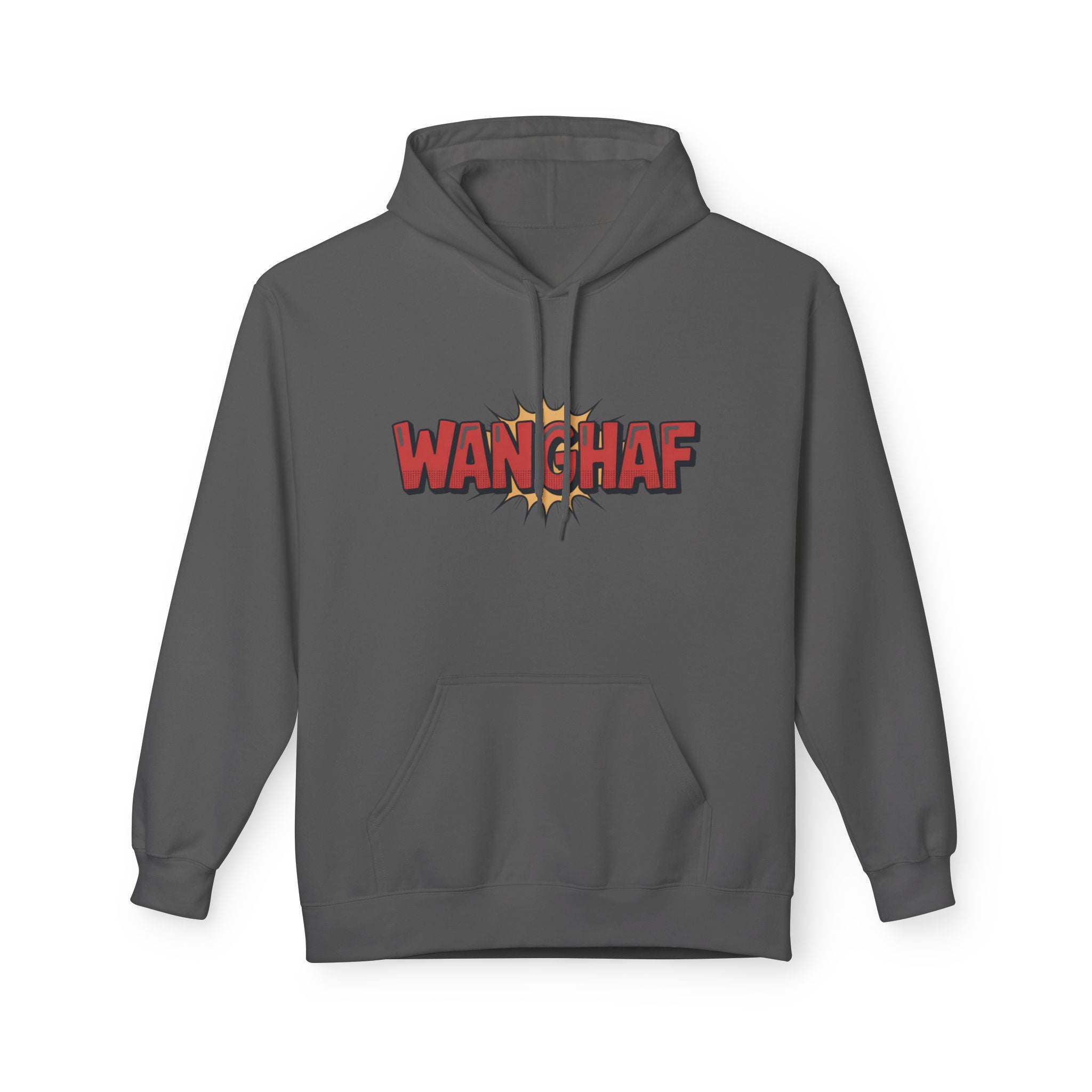 WANGHAF Graphic Hoodie – Bold Retro Comic Text Design