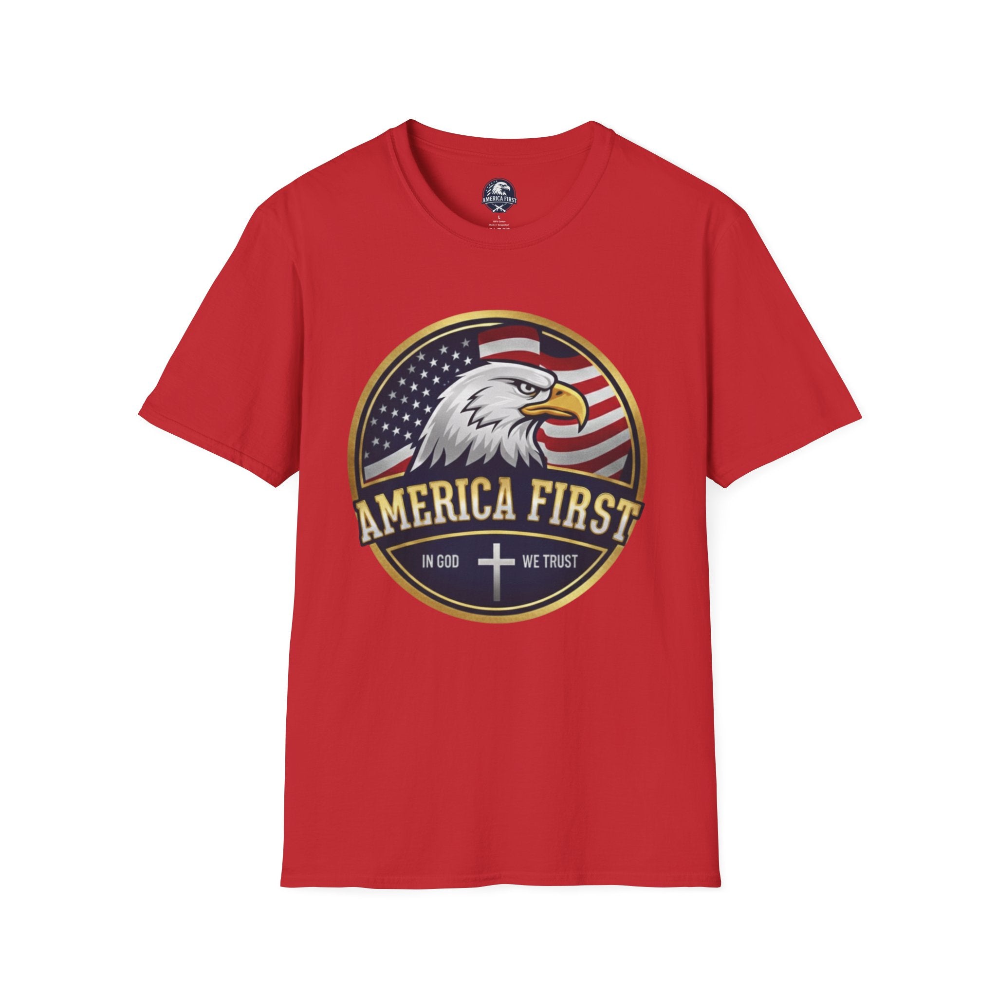 America First Eagle T-Shirt — Patriotic USA Flag Graphic Tee