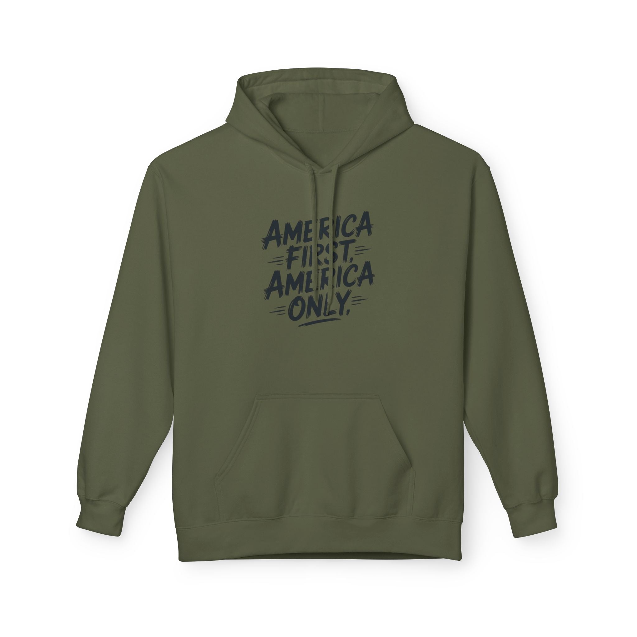 Hoodie - "America First, America Only" Graphic Pullover