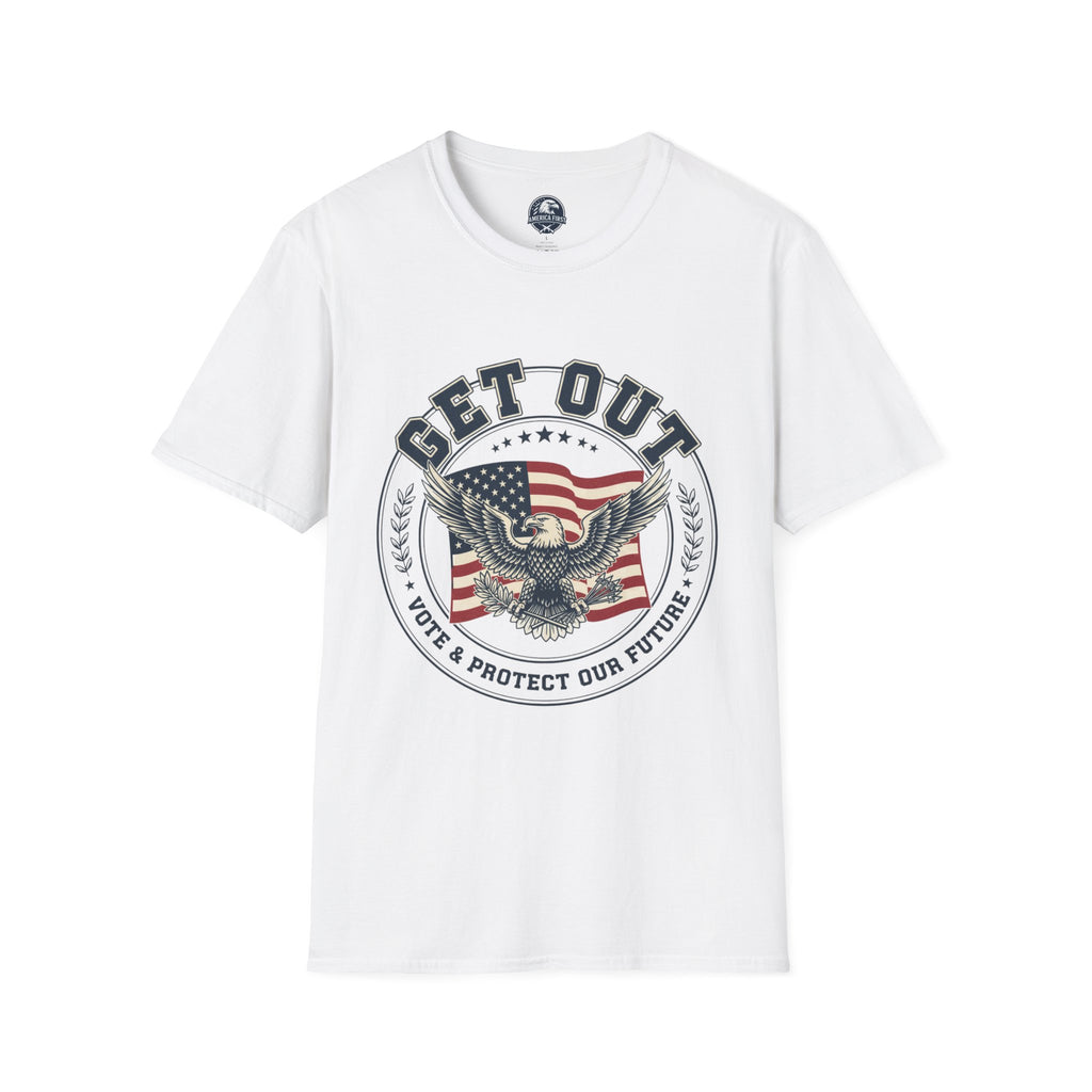 Get Out Eagle T-Shirt — Vote & Protect Our Future Patriotic Tee