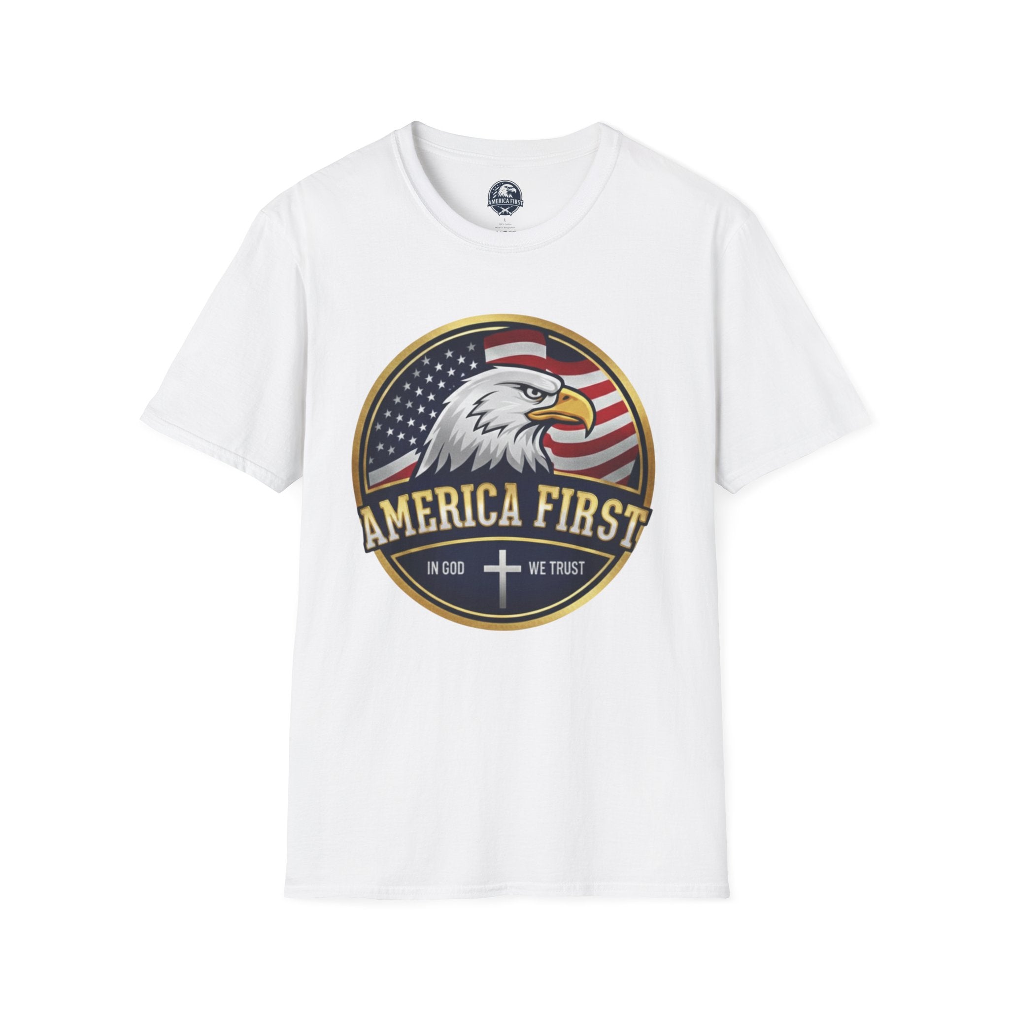America First Eagle T-Shirt — Patriotic USA Flag Graphic Tee