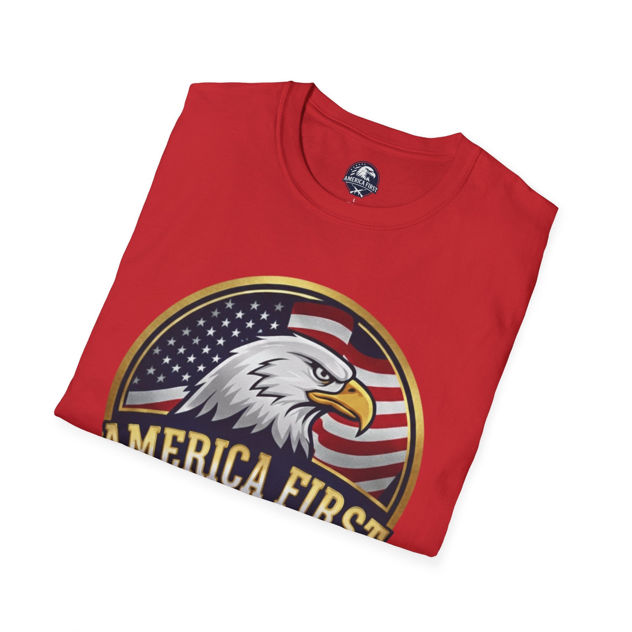America First Eagle T-Shirt — Patriotic USA Flag Graphic Tee